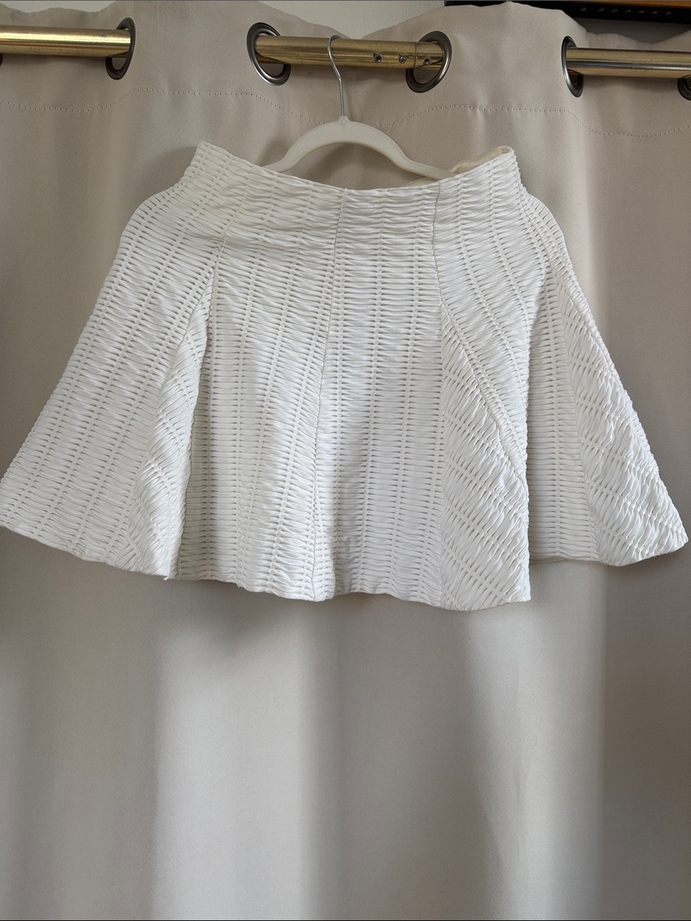 rag & bone White Textured Circle Skirt